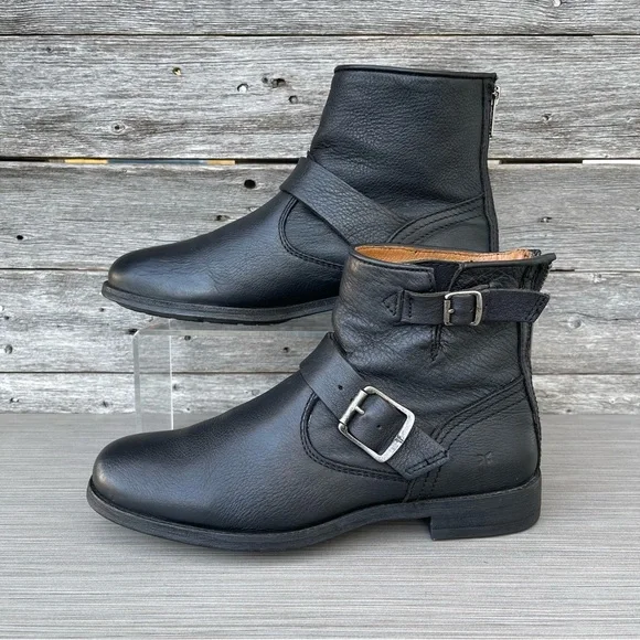 Frye Shoes Frye Vicky Buckle Black Leather Ankle Boots Poshmark